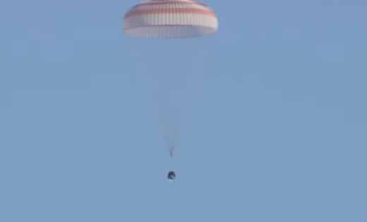 Soyuz Capsule Returns Russian And American Astronauts To Earth After Record Breaking Iss Mission